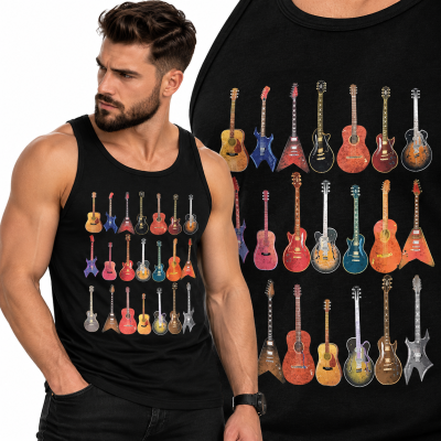 TANK TOP  HORROR  CUTE GUITAR ROCK